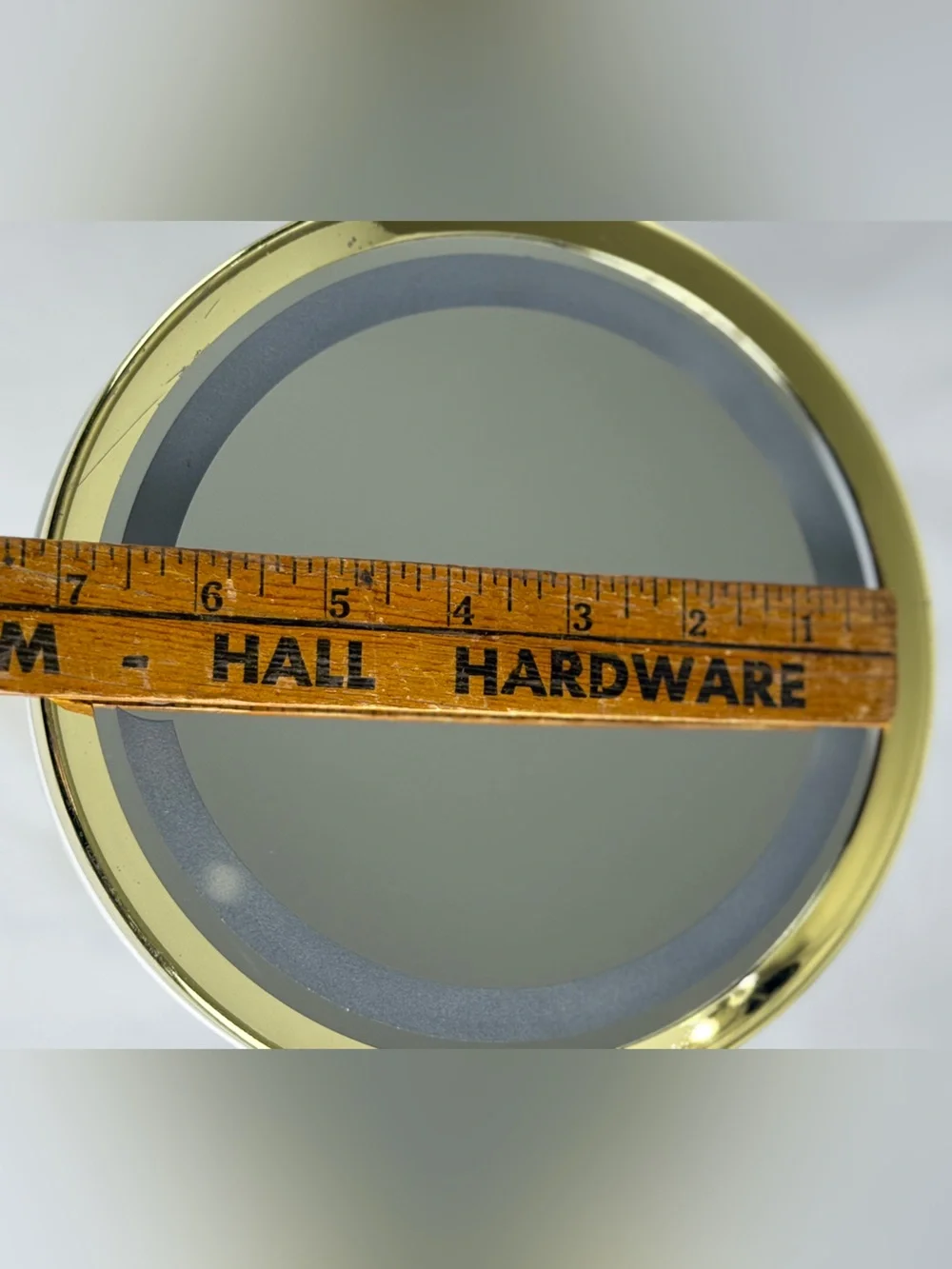 Vintage 80’s Makeup Mirror Ton Jon Nova Vanity Lighted Gold Hollywood Regency